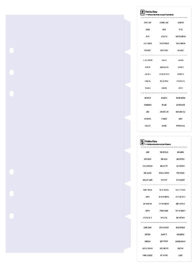 DY.2ten White Dividers for 6 Ring Binder, 7-Tab Sturdy Plastic Dividers, A5 Index Divider, 6 Hole Binder Dividers, Insertable Notebook Planner Tab Dividers for Binders - Image 1