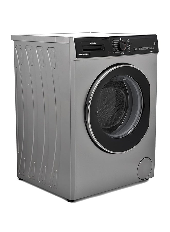 HOOVER 8Kg Front Load Washing Machine, Fully Automatic, 1400 RPM, Pyrojet Technology, 15 Programs, Stain Selection, Delay Start, Child Safety Lock, Silver, Made in Turkey, Min 1 Year Warranty 500 W HWM-V814-PS silver - Image 3