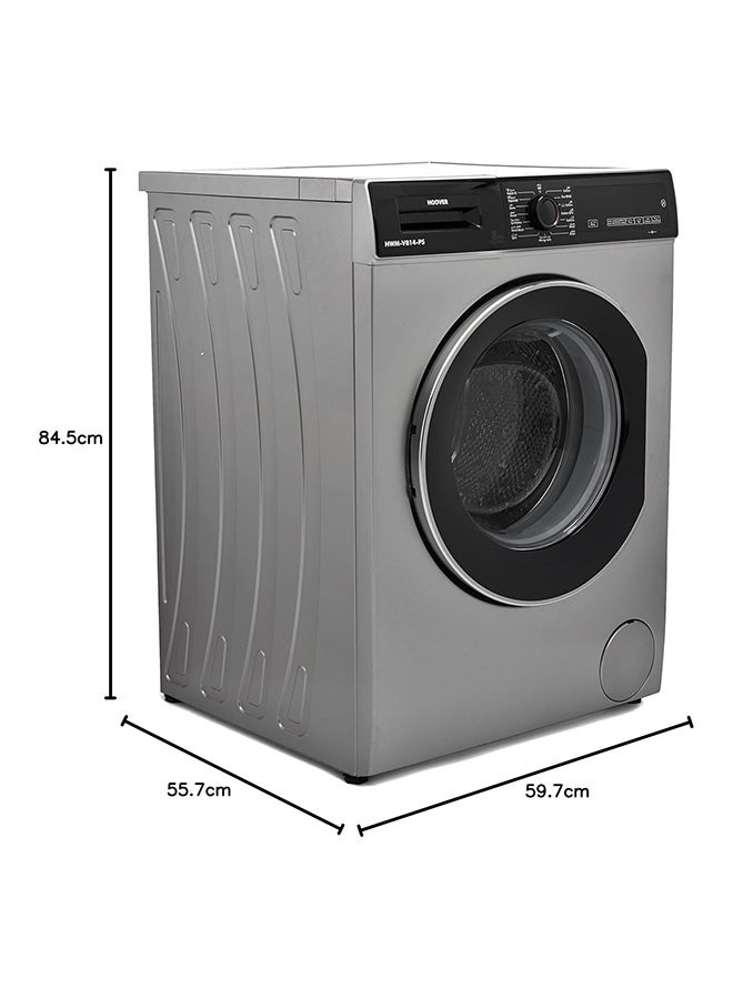 HOOVER 8Kg Front Load Washing Machine, Fully Automatic, 1400 RPM, Pyrojet Technology, 15 Programs, Stain Selection, Delay Start, Child Safety Lock, Silver, Made in Turkey, Min 1 Year Warranty 500 W HWM-V814-PS silver - Image 2