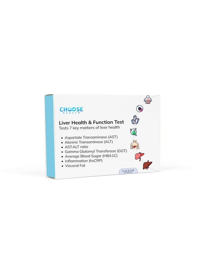 Generic Liver Health & Function Test | 7-in-1 at-Home Liver Test | Choose Health | Test and Track Liver Function & Health | AST | ALT | GGT | Blood Sugars | Inflammation and More | Not Avail in NY RI  - Image 1