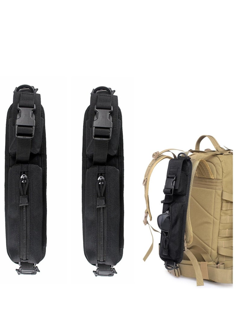 Excefore 2 Pack Backpack Shoulder Strap, Molle Accessory Pouch, Molle EDC Waist Pouch,Tactical Compact EDC Pouch Additional Backpack Strap, Suitable for Hiking  - Image 1