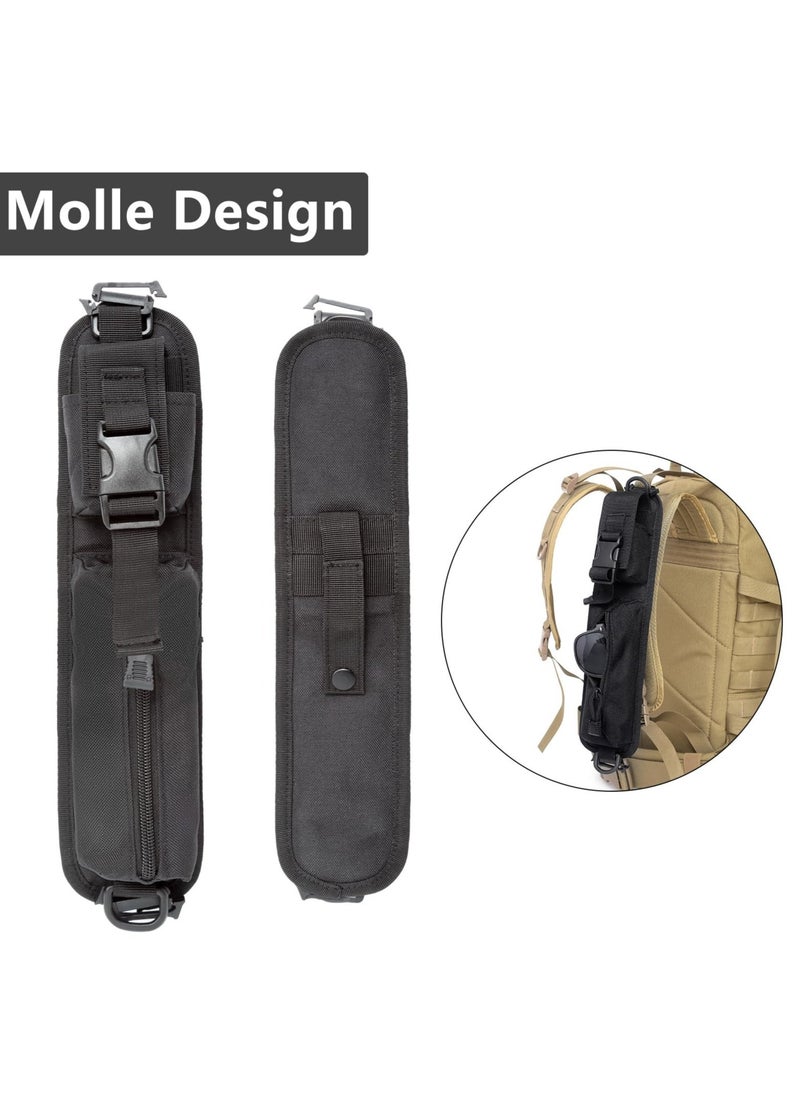 Excefore 2 Pack Backpack Shoulder Strap, Molle Accessory Pouch, Molle EDC Waist Pouch,Tactical Compact EDC Pouch Additional Backpack Strap, Suitable for Hiking  - Image 5