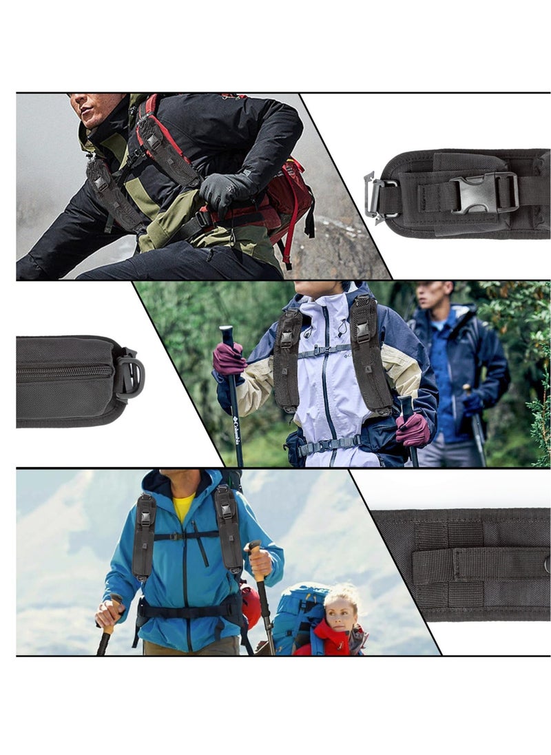 Excefore - 2 Pack Backpack Shoulder Strap, Molle Accessory Pouch, Molle EDC Waist Pouch,Tactical Compact EDC Pouch Additional Backpack Strap, Suitable for Hiking - Image 1