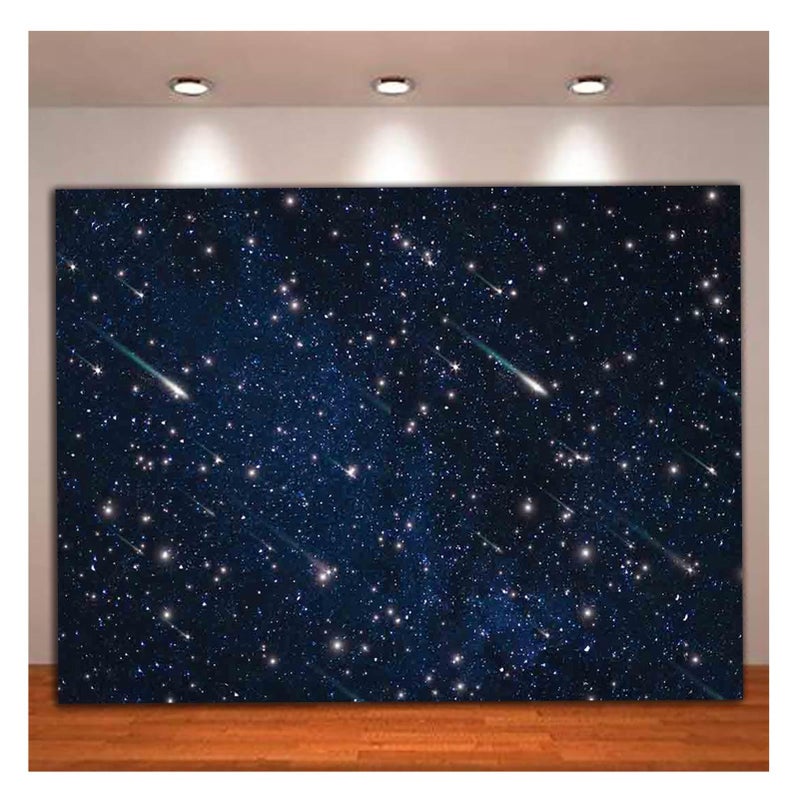 HQM Night Sky Star Universe Space Starry Photo Backdrops Galaxy Stars Children Boy Kids Boy or Girl Birthday Party Decor Photo Background Banner 7x5FT - Image 2