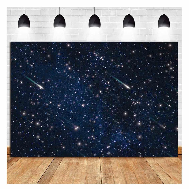 HQM Night Sky Star Universe Space Starry Photo Backdrops Galaxy Stars Children Boy Kids Boy or Girl Birthday Party Decor Photo Background Banner 7x5FT - Image 1