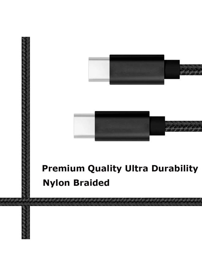 ROFI USB C to USB C Cable, [2Pack 4FT] 60W Power Delivery Fast Charge Type C Cord Compatible with MacBook Pro/iPad Pro/Galaxy S20/Microsoft Surface/Google Pixel and Other USB C Device (4 Feet, Black) - Image 2