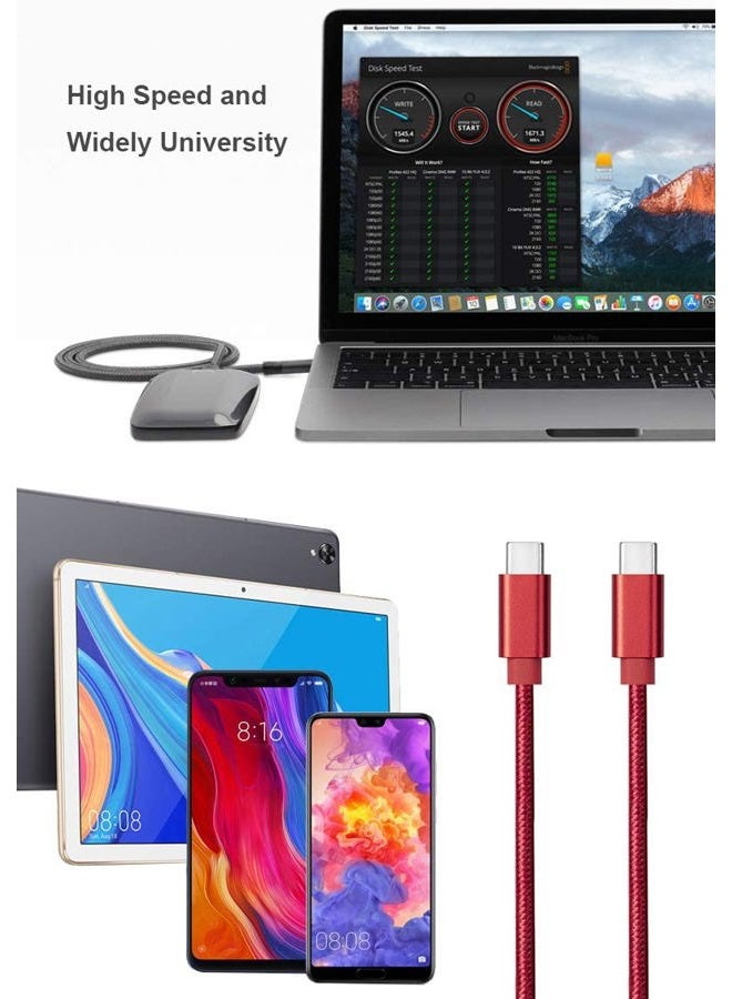 ROFI USB C to USB C Cable, [2Pack 4FT] 60W Power Delivery Fast Charge Type C Cord Compatible with MacBook Pro/iPad Pro/Galaxy S20/Microsoft Surface/Google Pixel and Other USB C Device (4 Feet, Black) - Image 4