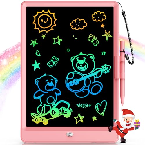 Bravokids 10 Inch LCD Writing Tablet for 38 Year Olds Electronic Drawing Pad and Doodle Board as Educational Birthday Gifts for Girls and Boys Pink - Image 1