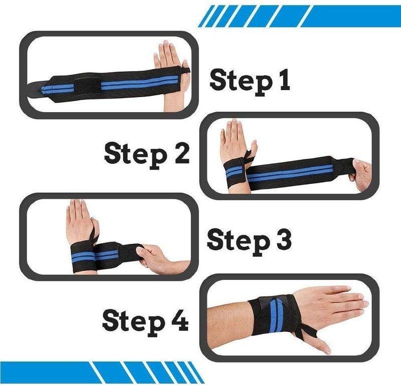 Joyfit Wrist Wraps- Wrist Support with Adjustable Straps and Thumb Loops for Home and Gym Workout, Weightlifting, Crossfit, Strength Training, Injury Protection for Men & Women [Pair] - Image 4