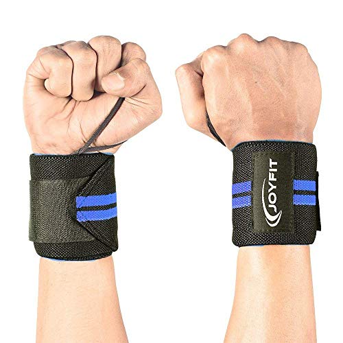 Joyfit Wrist Wraps- Wrist Support with Adjustable Straps and Thumb Loops for Home and Gym Workout, Weightlifting, Crossfit, Strength Training, Injury Protection for Men & Women [Pair] - Image 1