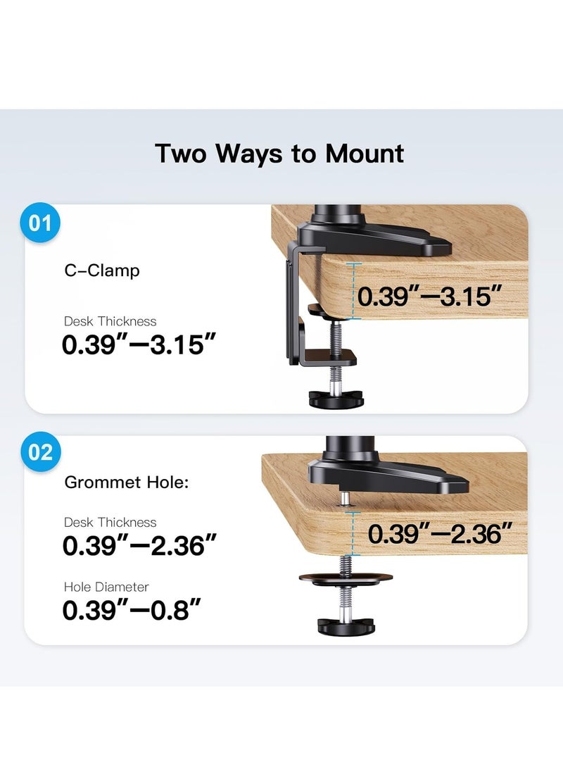 NEW Monitor Mount 3 Monitors for 17-32 Inch Screens, Screen Mount 3 Monitors Height Adjustable, Monitor Arm, Holds 8 kg per Arm, Black - pzsku/Z257C2C5392AA4C6BDB63Z/45/_/1731137608/1a3a466b-a7c3-483a-8b77-171f45e2803e