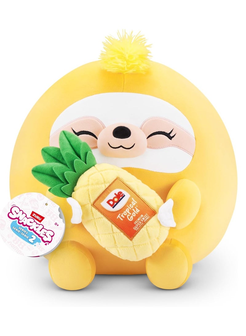 Snackles Series 2 Sloth & Dole 16 Inch Plush by ZURU, Ultra Soft Plush, Collectible Plush with Real Licensed Brands, Stuffed Animal, Giftable - Image 2