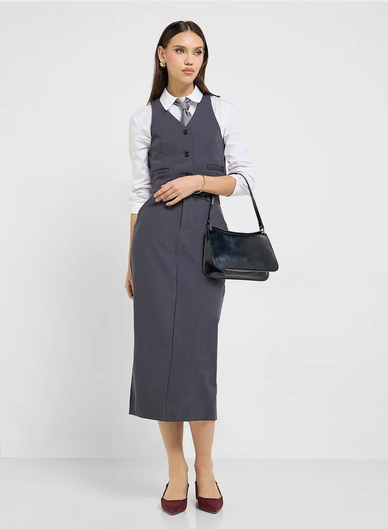 ELLA Halter Neck Vest & Skirt Set