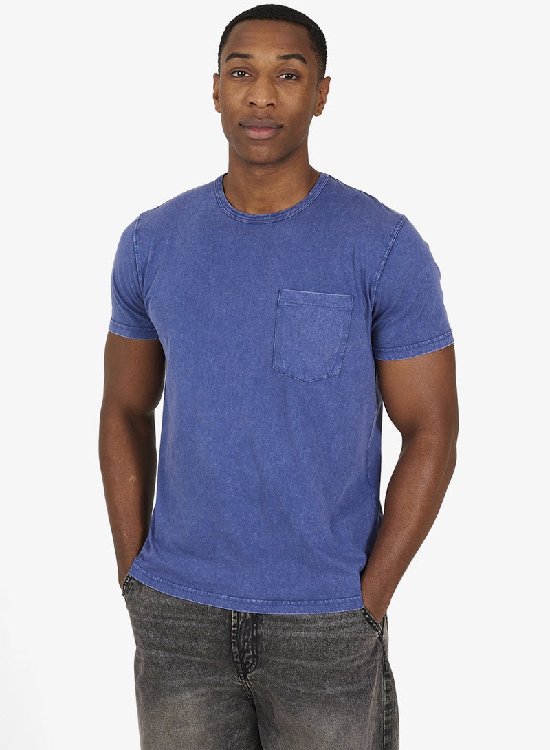 BRAVE SOUL MENS CREW NECK TSHIRT WITH RIB NECK - Image 2