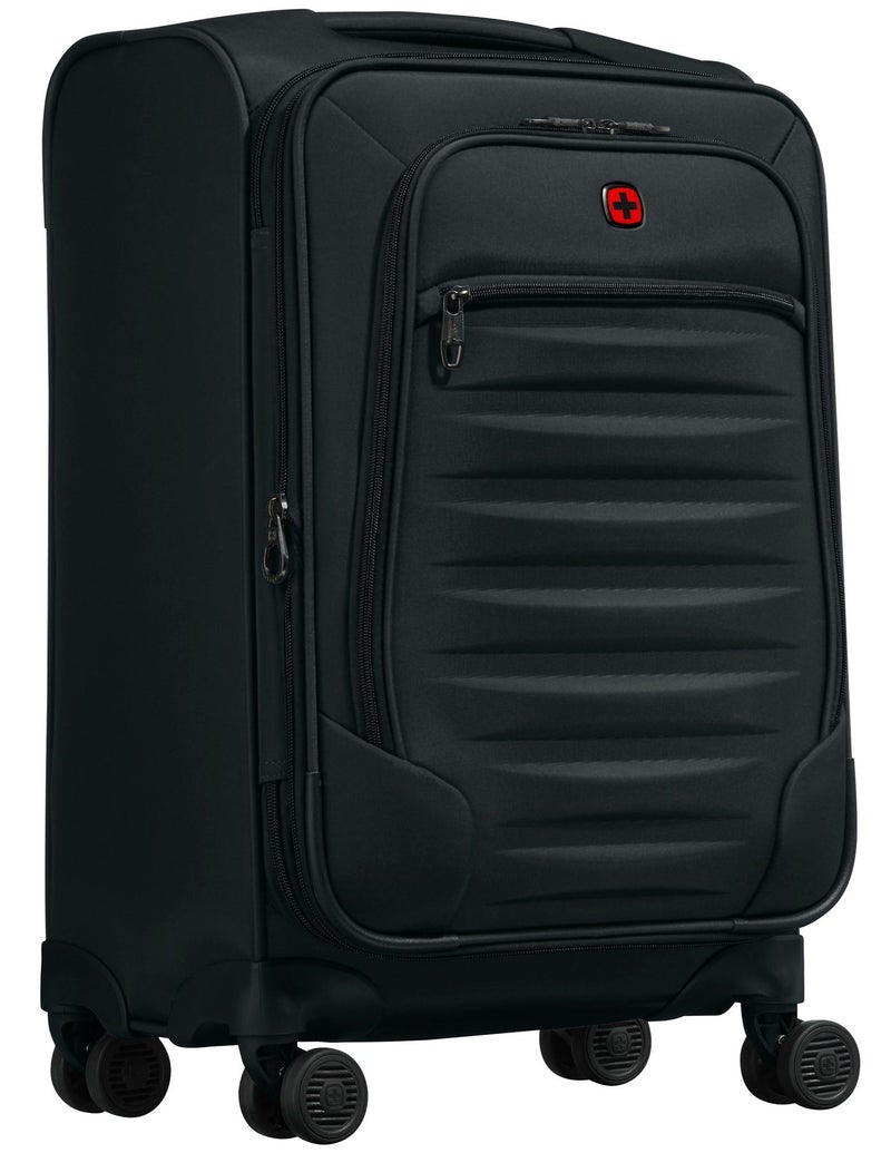 Wenger Checklite II 58 Cm 4-Double Wheeled Expandable Softside Cabin Luggage Trolley - Black - Image 3