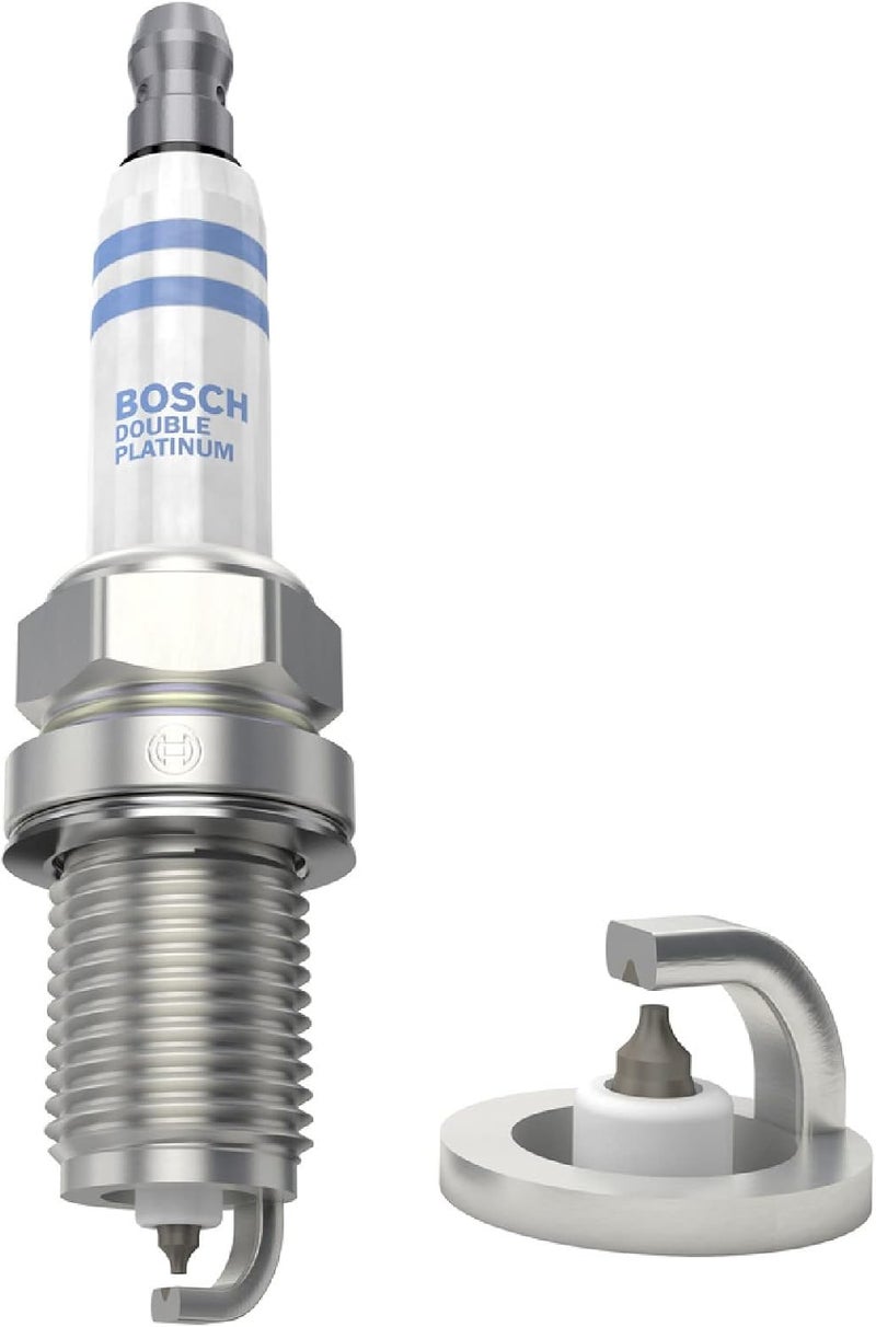 BOSCH FR5KPP332S Double Platinum Spark Plug - Up to 3X Longer Life for Select Audi A3 A4 A5 A6 Q3 Q5 Q7 RS5 R8 S4 TT & Volkswagen Beetle CC Eos Golf R GTI Jetta Passat Tiguan (Pack of 1) - Image 3