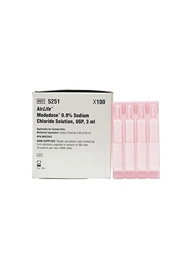 CareFusion 555251BX - وحدة جرعة هوائية من مودودوز، 3 مل 0.9% استنشاق، 0.10 أونصة سائلة لكل منها، 100 عد (عبوة من 1) - Image 2