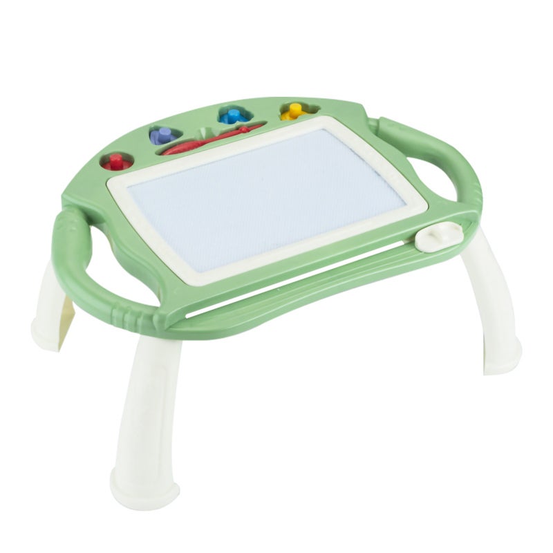 Magnetic Drawing Board: 560g Green, Safe Round Edges - Portable Design, Interesting Stamps for Children Art Creative Learning - Image 1