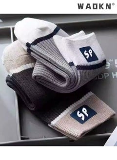WAOKN 5 Pairs of Men Women Striped Socks, - Soft, Breathable, Moisture-Wicking, Assorted Colors, Comfortable Athletic Socks for Running, Sports, and Everyday Wear, Durable and Lightweight  - Image 2