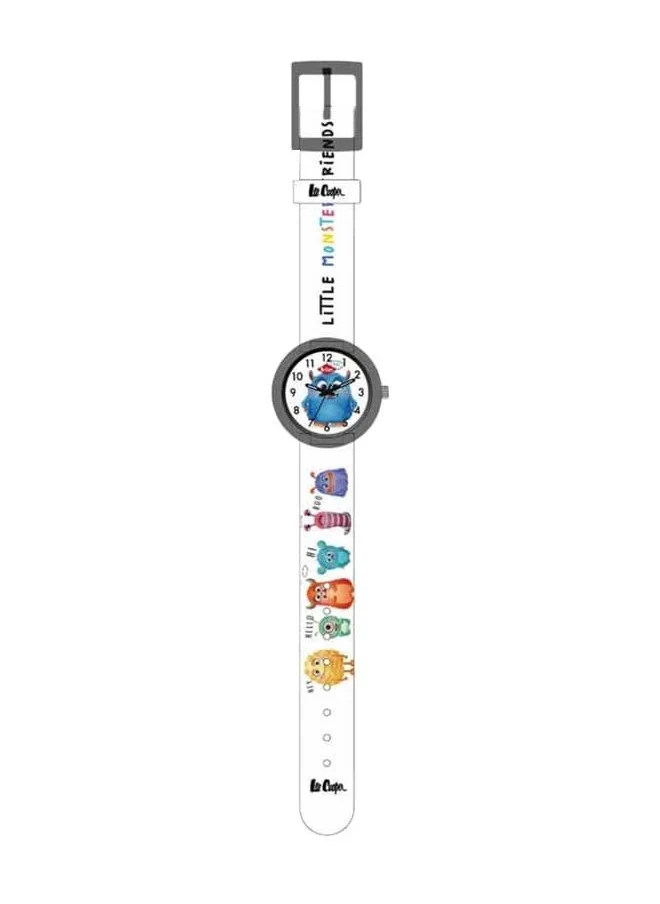 Lee Cooper Lee Cooper Kids PC21S Movement Watch, Analog Display and Silicone Strap - LC.K.4.633, White