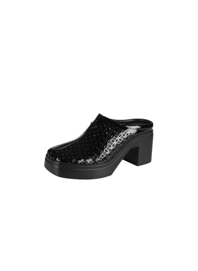 Michelle Morgan 092-2439 Michelle Morgan Ladies Block Heel Clogs  2207-3 Black 36  - Image 3