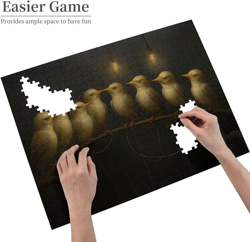 لغز بانوراما خط الطيور فايا 500 قطعة للكبار ديكور المنزل هدية حفلة عيد الميلاد - Image 4