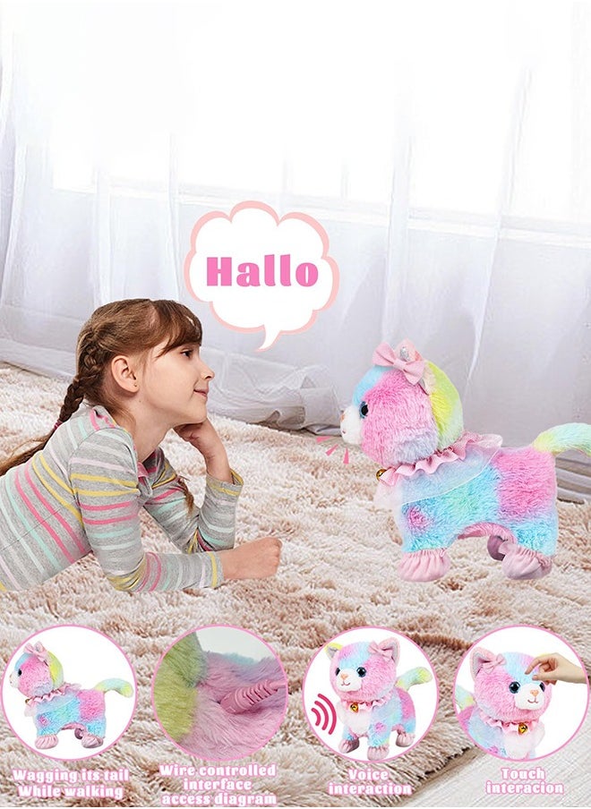 Garlo Interactive Electronic Plush Toy Walking and Barking Robot Cat Plush Cat Remote Control Kitten for Girls Colorful Cat Toy  - Image 3
