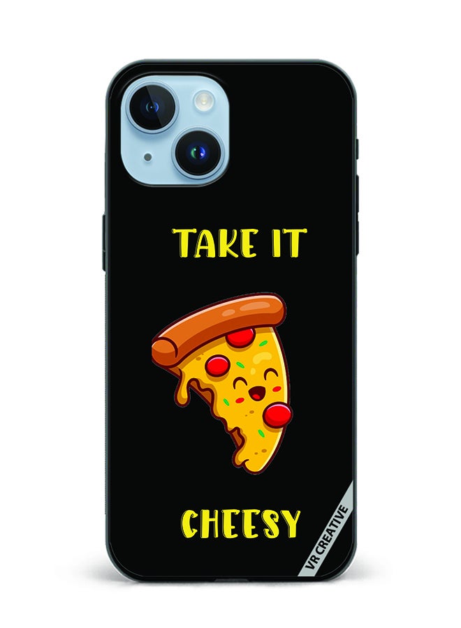 VR CREATIVE Protective Case Cover For Apple iPhone 15 Plus Take It Cheesy Design Multicolour - Image 1