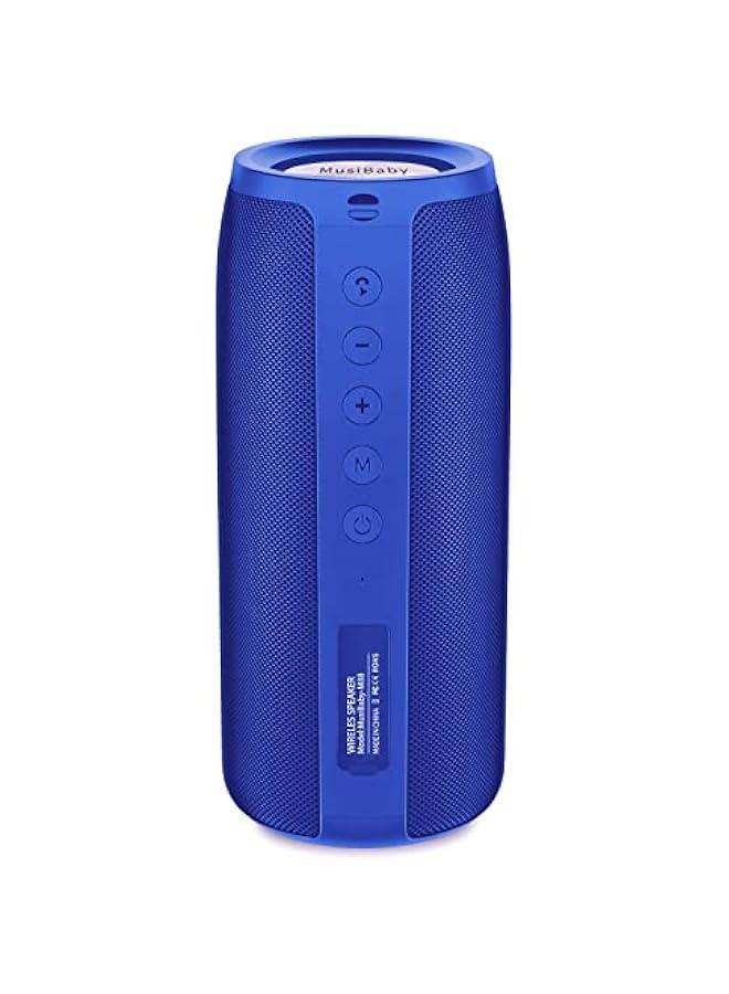 Bluetooth Speaker,MusiBaby M88 Speakers,Dual Pairing, Bluetooth 5.3,Loud Stereo Sound,Booming Bass,30H Playtime for Home& Outdoor Party,Beach,Portable Speaker,Gifts(Blue)  - Image 1