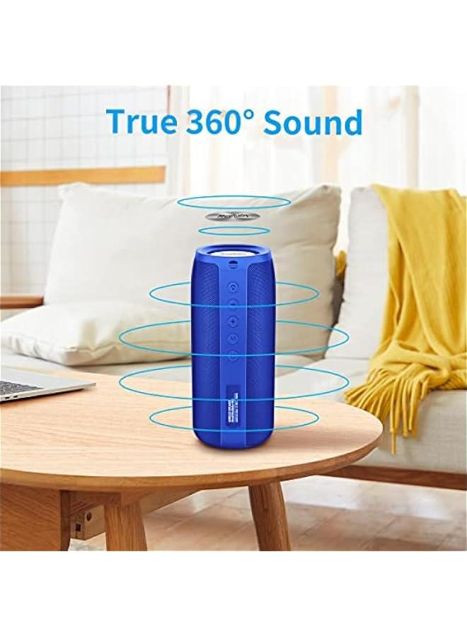 Bluetooth Speaker,MusiBaby M88 Speakers,Dual Pairing, Bluetooth 5.3,Loud Stereo Sound,Booming Bass,30H Playtime for Home& Outdoor Party,Beach,Portable Speaker,Gifts(Blue)  - Image 2