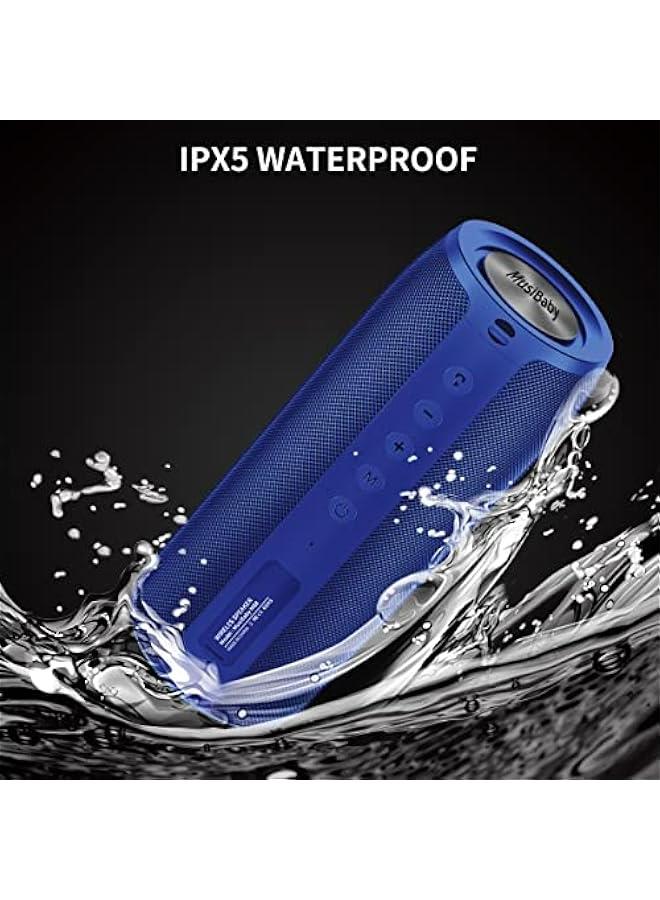 Bluetooth Speaker,MusiBaby M88 Speakers,Dual Pairing, Bluetooth 5.3,Loud Stereo Sound,Booming Bass,30H Playtime for Home& Outdoor Party,Beach,Portable Speaker,Gifts(Blue)  - Image 4