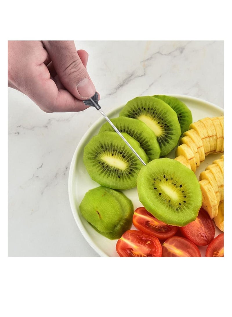 نيبمينينت Cocktail Picks, Set of 8 Stainless Steel Reusable Toothpicks Drinking Pick Garnish Skewer Party Decorative Sticks for Reunion Drinks Appetizers Olives Fruits Barbecue Snacks (Pineapple) - Image 5