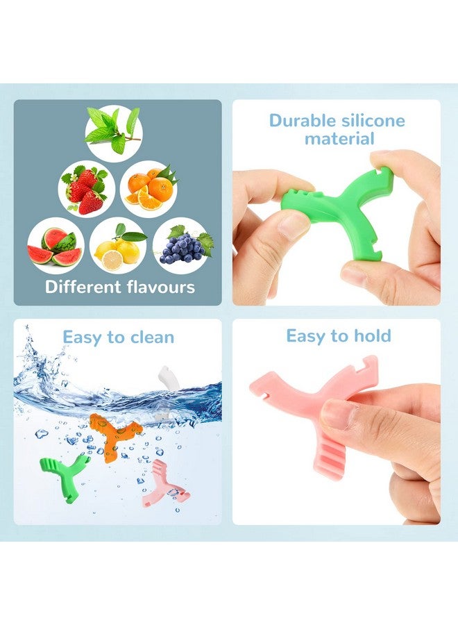Nuanchu 8 Pcs Y Shaped Aligner Colorful Aligner Tray Seaters Teeth Aligners for Invisible or Metal Braces Aligner Teeth Aligner for Aligner Chompers, 8 Colors and Scents - Image 3