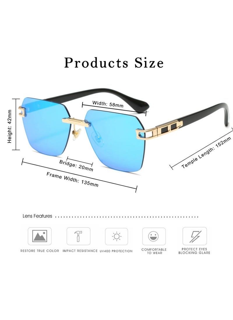 Gasin - New Rimless Fashion Trend Sunglasses Personalized Sunglasses UV Protection Unisex - Image 1