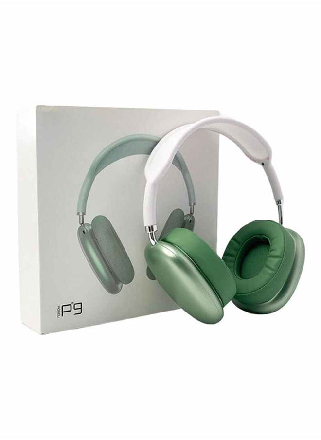 Generic - Air Max P9 Bluetooth Over-Ear Headphones Green - Image 1