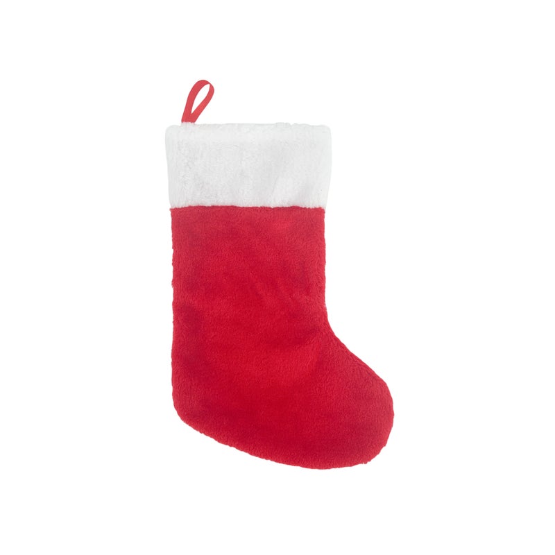 CHRISTMAS MAGIC Plush Stocking Red 40cm
