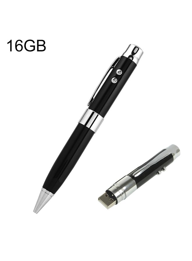 BURAQ 3 in 1 Laser Pen Style USB Flash Disk, Black (16GB)  - Image 1