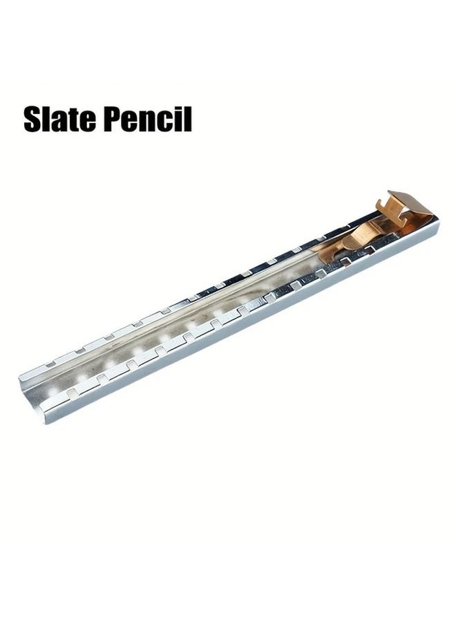 Durable Slate Marker Pencil With Metal Holder Waterproof Fine Tip White Copper Design - Image 3