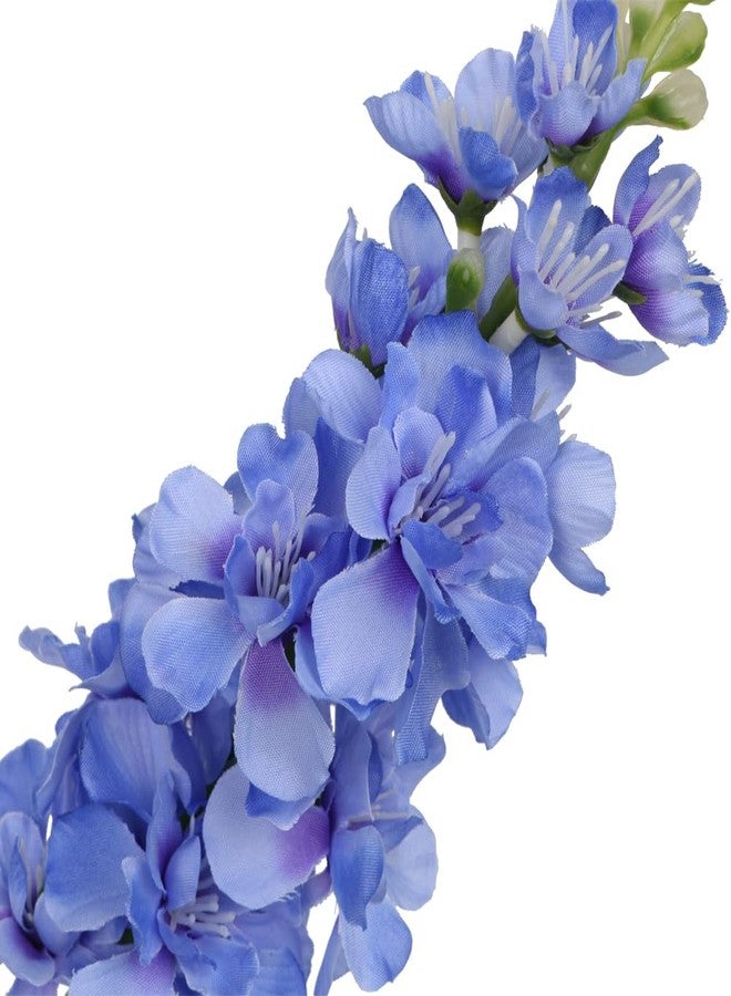 DILATATA Blue Delphinium Artificial Flowers, 6pcs Artificial Larkspur Flower 17.5'' Fake Delphinium Flowers Silk Flowers for Home Decor, DIY Floral Centerpieces for Tables - Image 5
