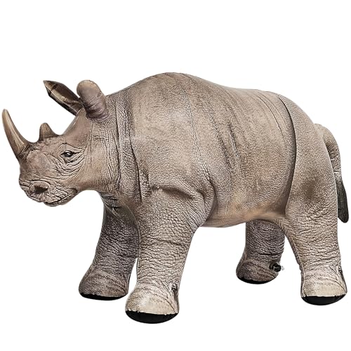 Jet Creations 36 Long Inflatable Rhinoceros Toy Gray Rhino Beast Figure for Safari Party Decoration Wildlife Photo Prop Realistic Design Easy to Inflate 1 pc - Image 1