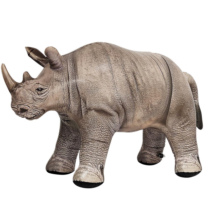 Jet Creations 36 Long Inflatable Rhinoceros Toy Gray Rhino Beast Figure for Safari Party Decoration Wildlife Photo Prop Realistic Design Easy to Inflate 1 pc - Image 3