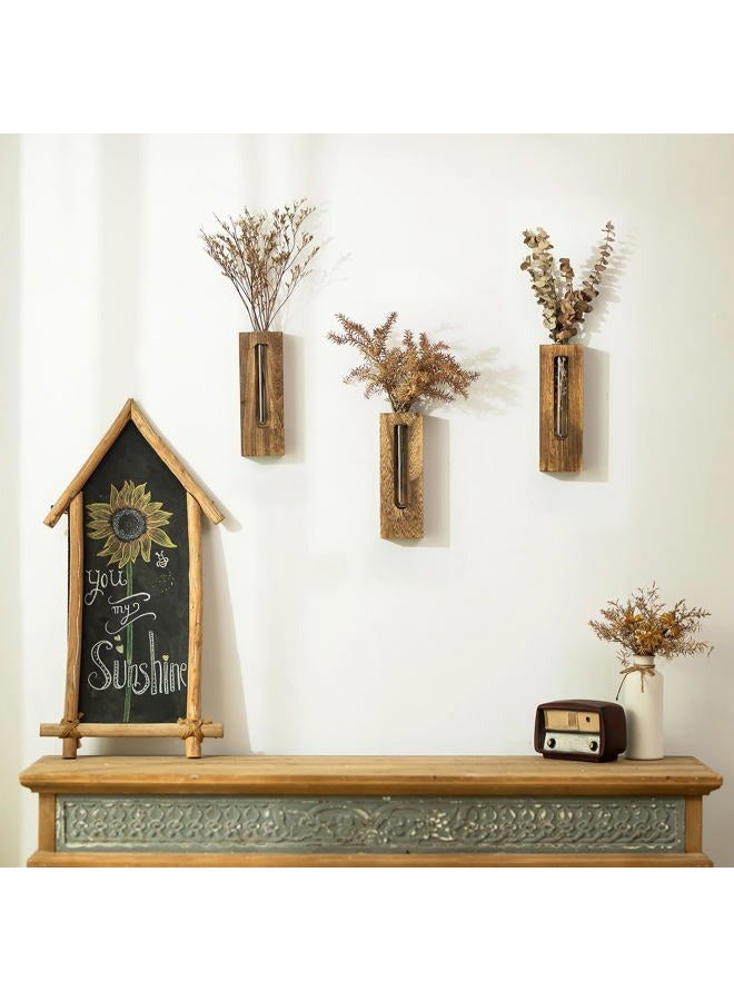 Walasis Wall Hanging Glass Planter Tubes - Propagation Station for Indoor Plants Hydroponic Plant Cuttings - Planters Gifts for Mom Wife Women Friend - Image 3