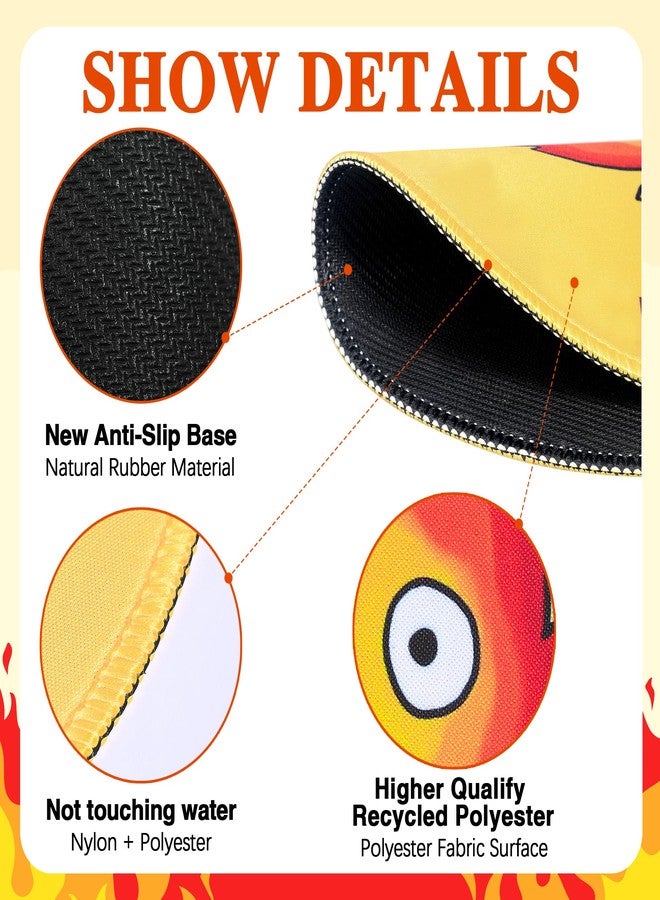 Pounchi Cute Calcifer Mouse Pad 8.6 x 8.6 in, Anime Mouse Pad with Non-Slip Rubber Base and Stitched Edge for Desk Computers Laptop Office - Image 3
