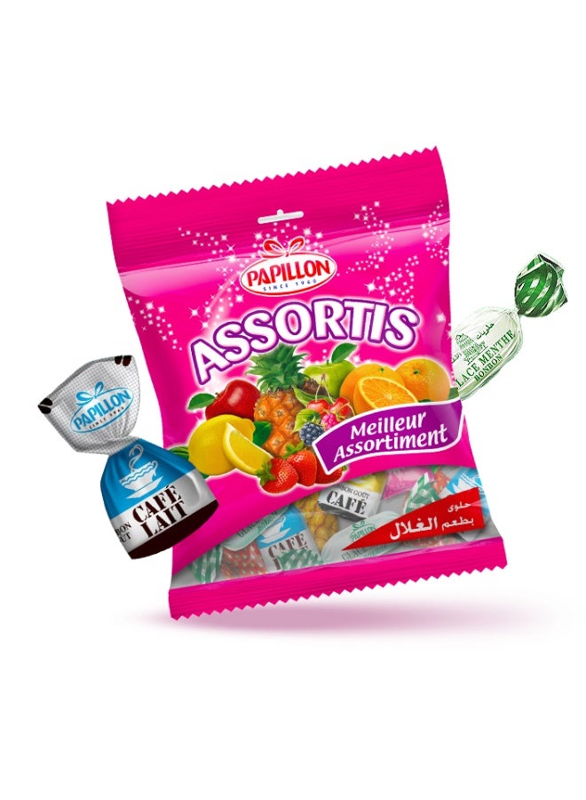 PAPILLON Bonbons Hard Candy assortis | 150g Packs | Assorted Fruit Boiled Sweets