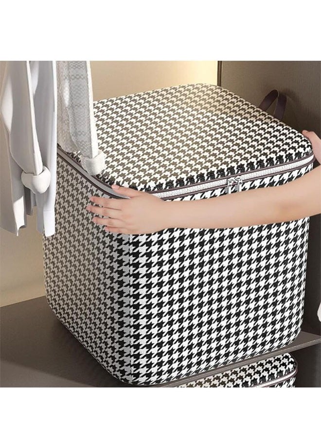 Generic 180L Clothes Storage Bags Large Capacity Under Bed Storage Bag with Zip Portable Non-Woven Zipper Storage Bins with Handle Large Storage Bags Closet Organizer for Clothes Duvets Comforters Bedding  - Image 1