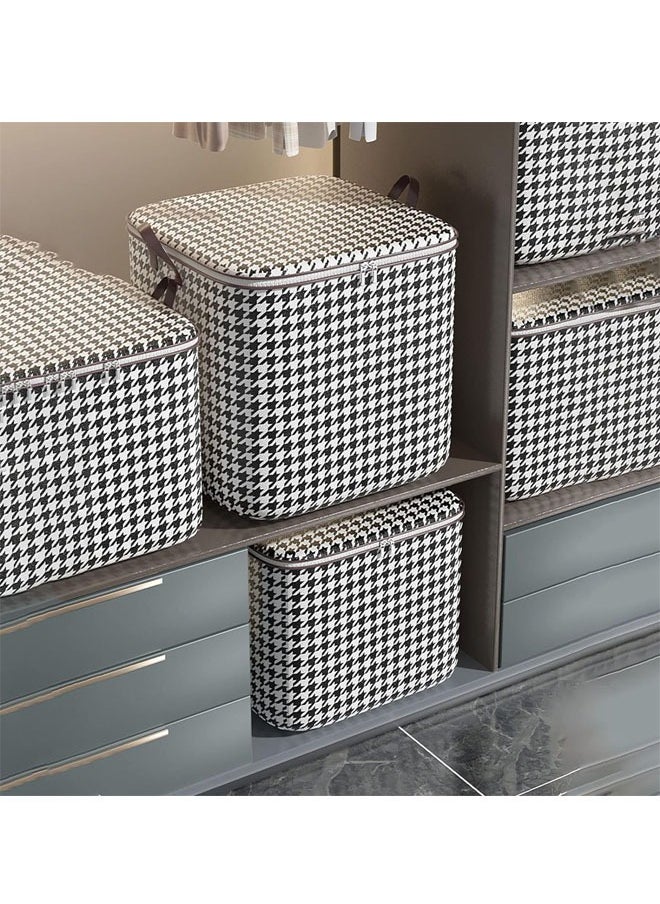 Generic 180L Clothes Storage Bags Large Capacity Under Bed Storage Bag with Zip Portable Non-Woven Zipper Storage Bins with Handle Large Storage Bags Closet Organizer for Clothes Duvets Comforters Bedding  - Image 3