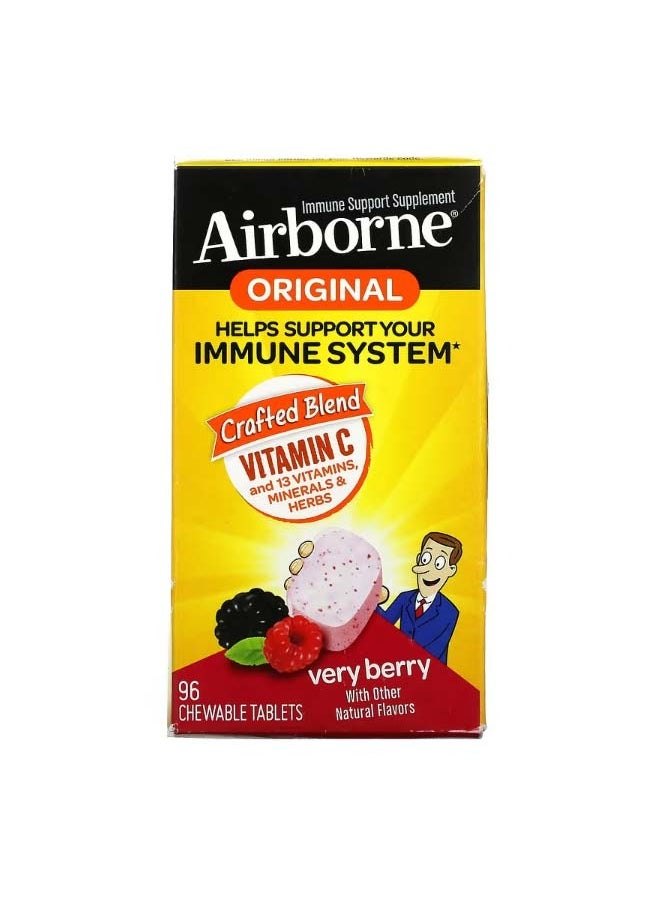 Airborne Original Immune Support Supplement Very Berry 96 Chewable Tablets  - Image 1