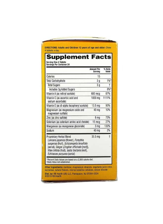 Airborne Original Immune Support Supplement Very Berry 96 Chewable Tablets  - Image 2