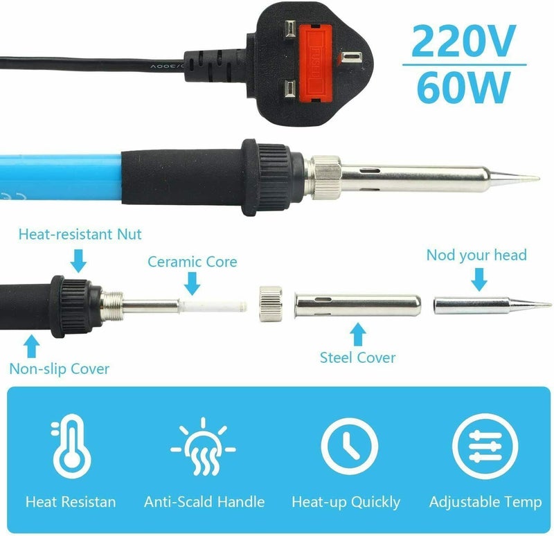 60W Adjustable Temperature Soldering Iron 936 Medium gauge 