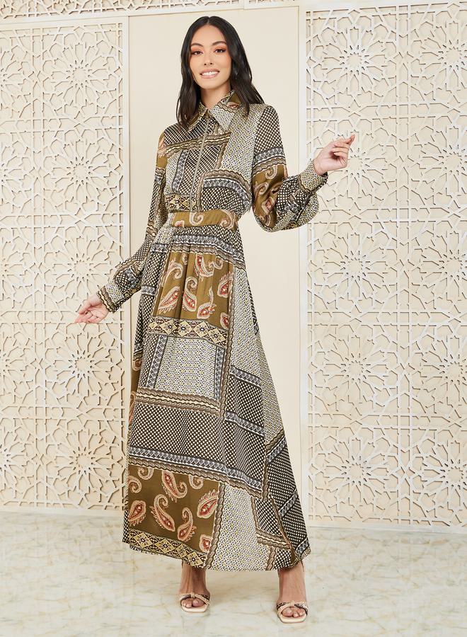 Styli Patchwork Maxi Dress  - Image 1